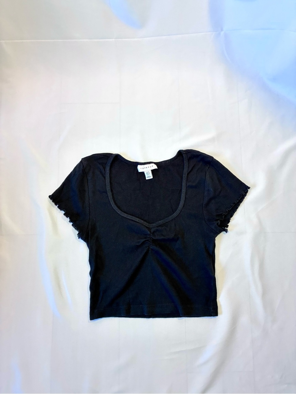 Topshop Ribbed Crop Top